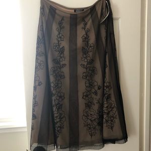 Adrianna Papell Nude and Black Skirt